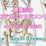 腰痛症のロジカルマネジメント|徒手医療協会